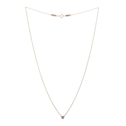 Tiffany 18K Yellow Gold Diamond .03ct Elsa Peretti Diamonds by the Yard Pendant Necklace 3 of 5