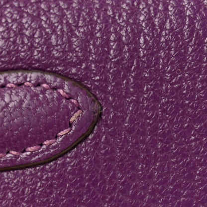 Hermes Chevre Mysore Kelly Longue Wallet Violet 9 of 11