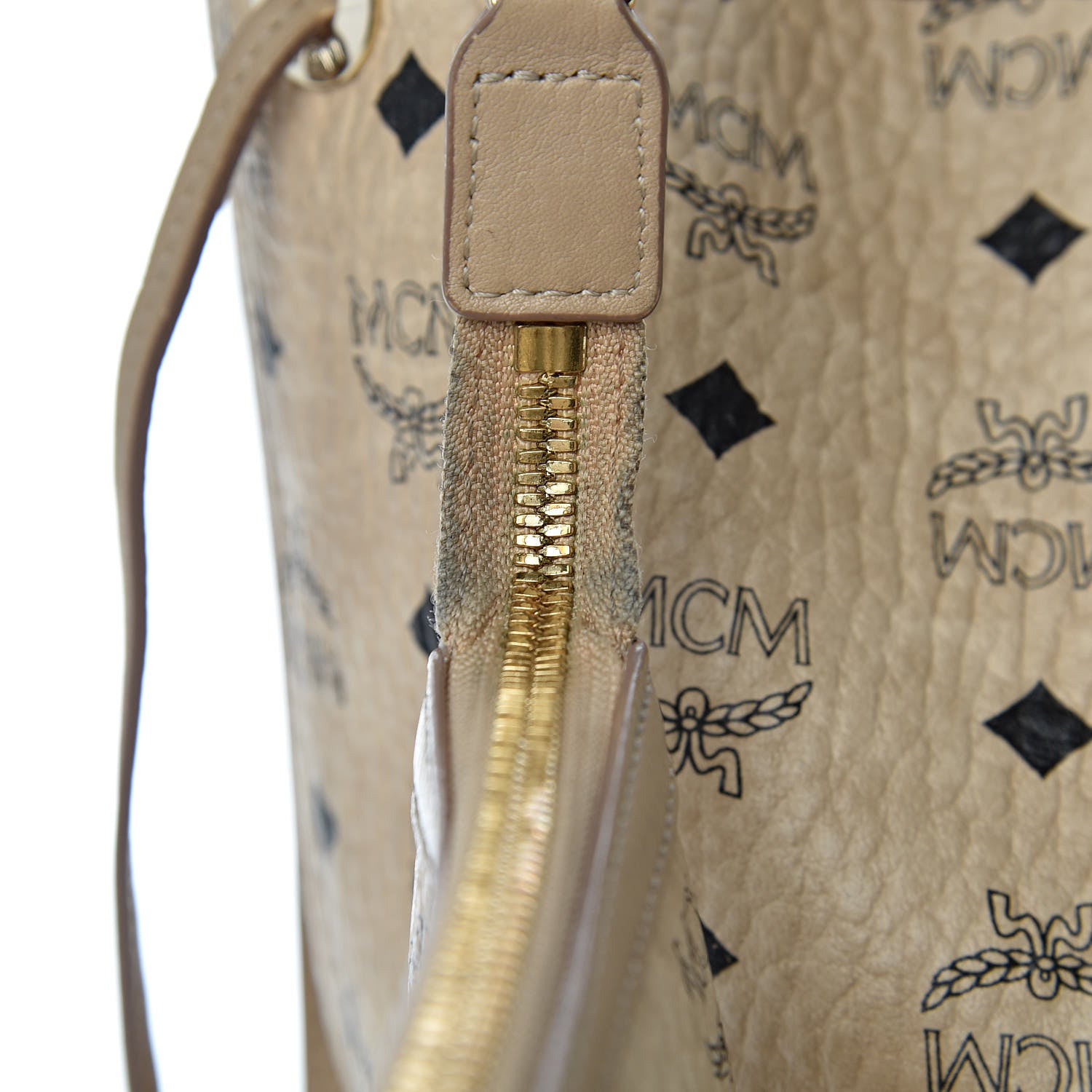 MCM Visetos Medium Liz Reversible Shopper Tote Beige 16 of 24