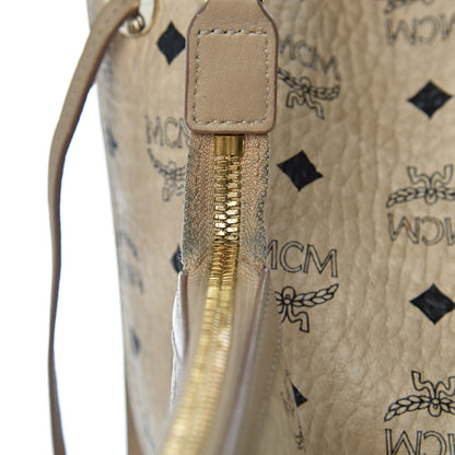 MCM Visetos Medium Liz Reversible Shopper Tote Beige 16 of 24