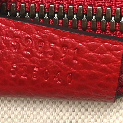 Gucci Grained Calfskin Logo Messenger Bag Hibiscus Red 7 of 9