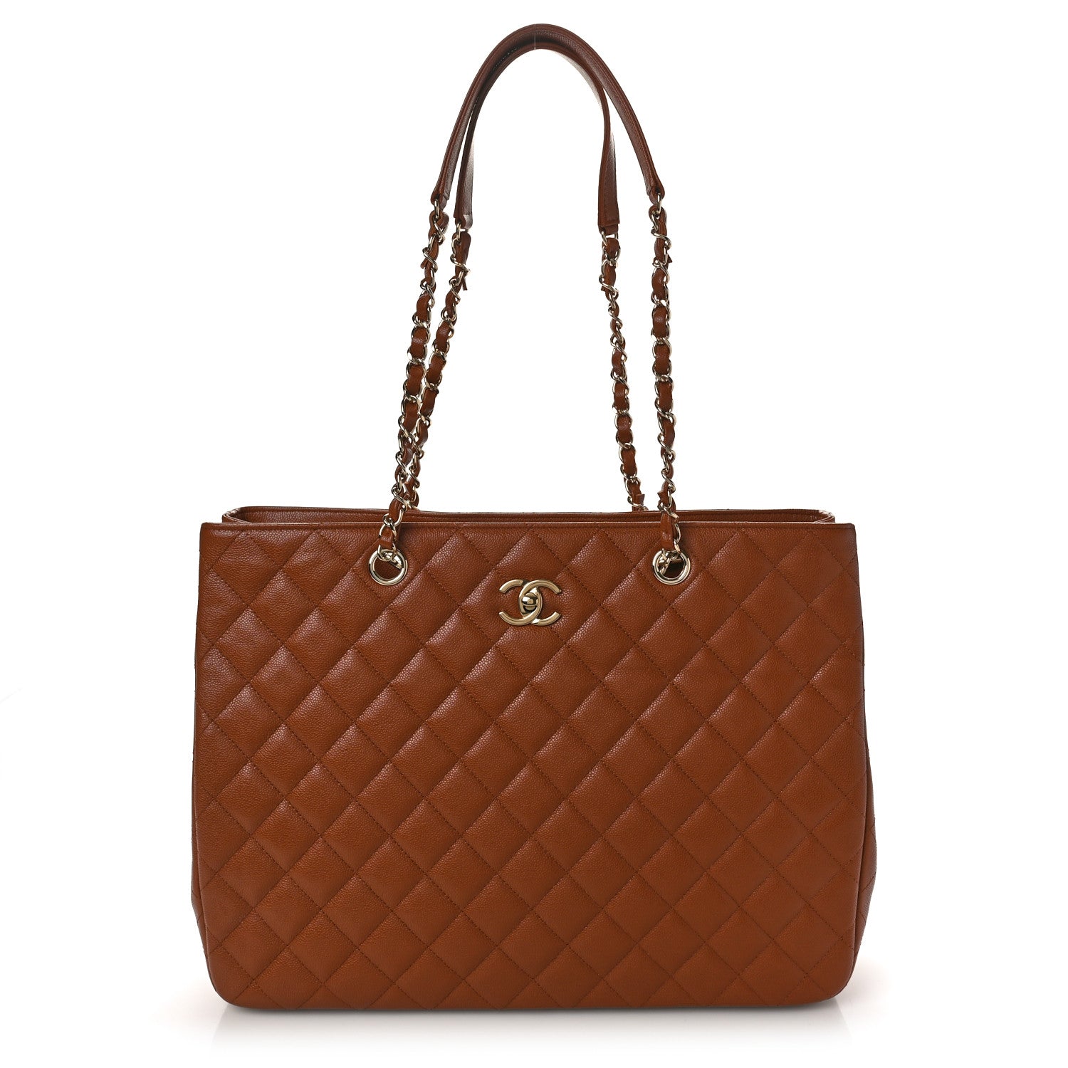 Chanel Caviar Quilted Large Classic Shopping Tote Brown 1 of 10