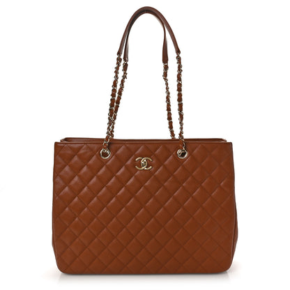 Chanel Caviar Quilted Large Classic Shopping Tote Brown 1 of 10