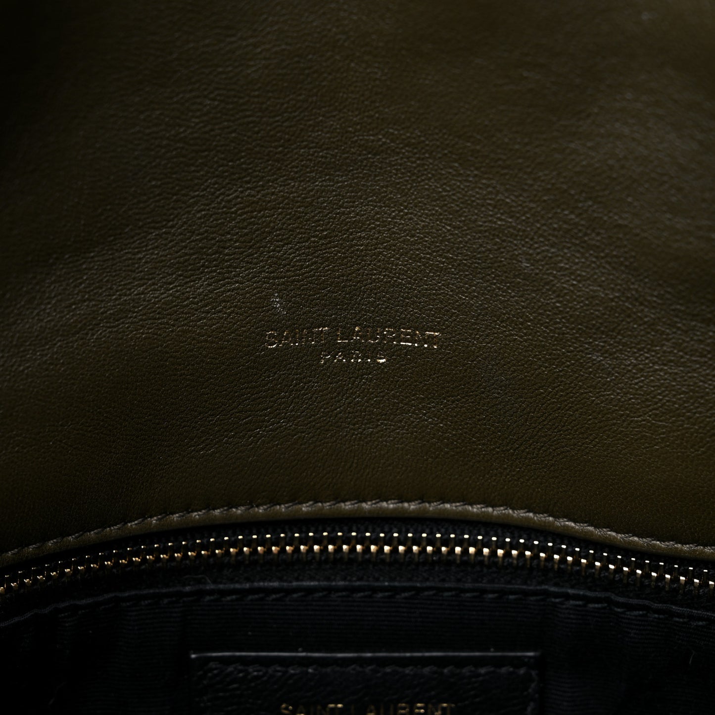 Lambskin Quilted Medium Loulou Puffer Monogram Chain Satchel Seaweed