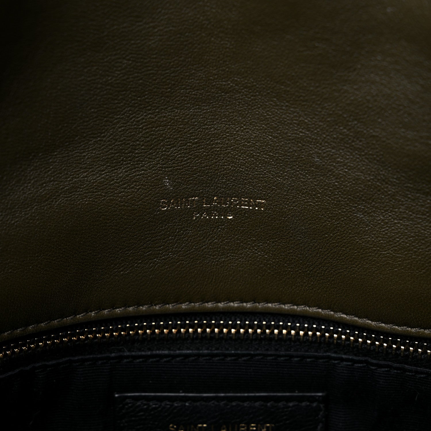 Saint Laurent Lambskin Quilted Medium Loulou Puffer Monogram Chain Satchel Seaweed 6 of 12