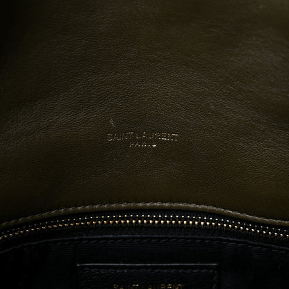 Saint Laurent Lambskin Quilted Medium Loulou Puffer Monogram Chain Satchel Seaweed 6 of 12