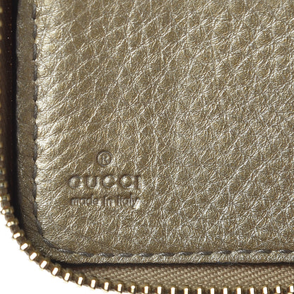 Gucci Metallic Pebbled Calfskin Soho Zip Around Wallet Golden Beige 6 of 10