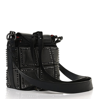Christian Louboutin Metallic Sheepskin Spikes Lucky L Convertible Backpack Black 2 of 18