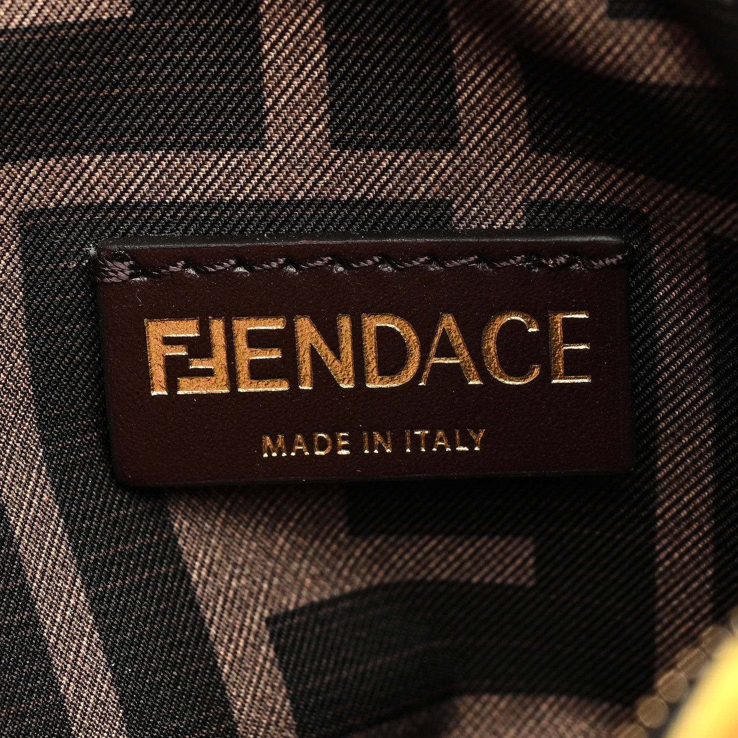 Fendi X VERSACE Nylon Fendace FF Baroque Print Small Trapezoid Beauty Pouch Gold 6 of 6