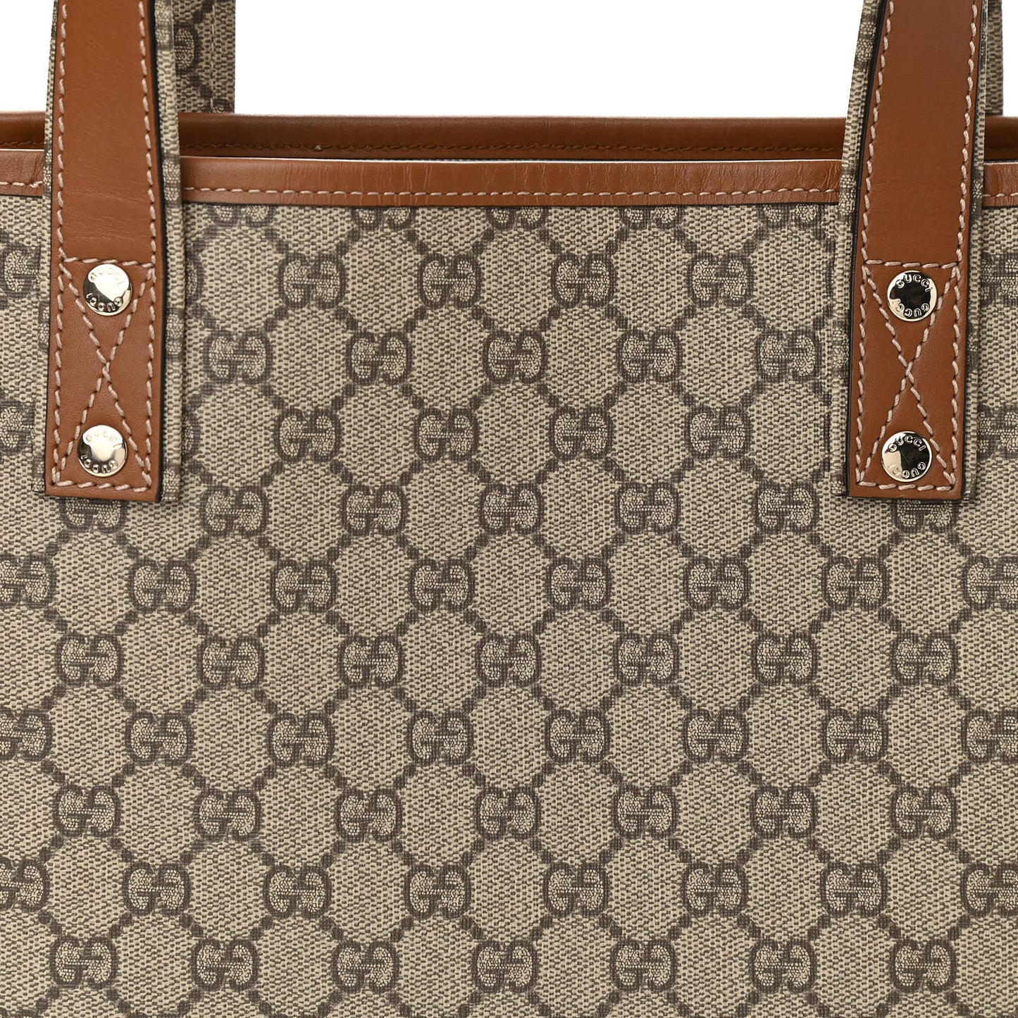 GG Plus Monogram Medium Signature Web Loop Tote Brown