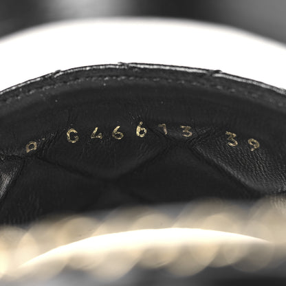 Chanel Shiny Lambskin Quilted Chain Around CC Platform Sandals 39 Black 7 of 10