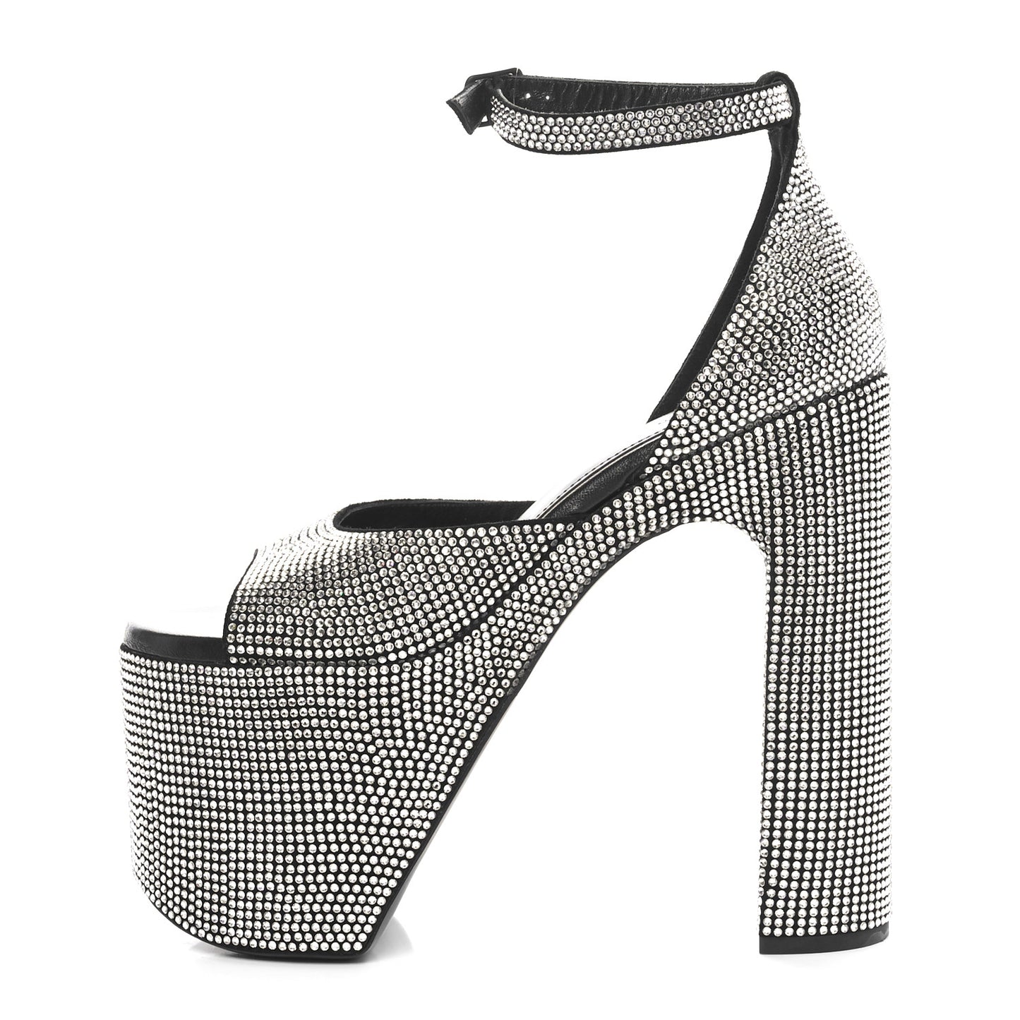 Strass Suede Camden 160mm Platform Pumps 37 Silver