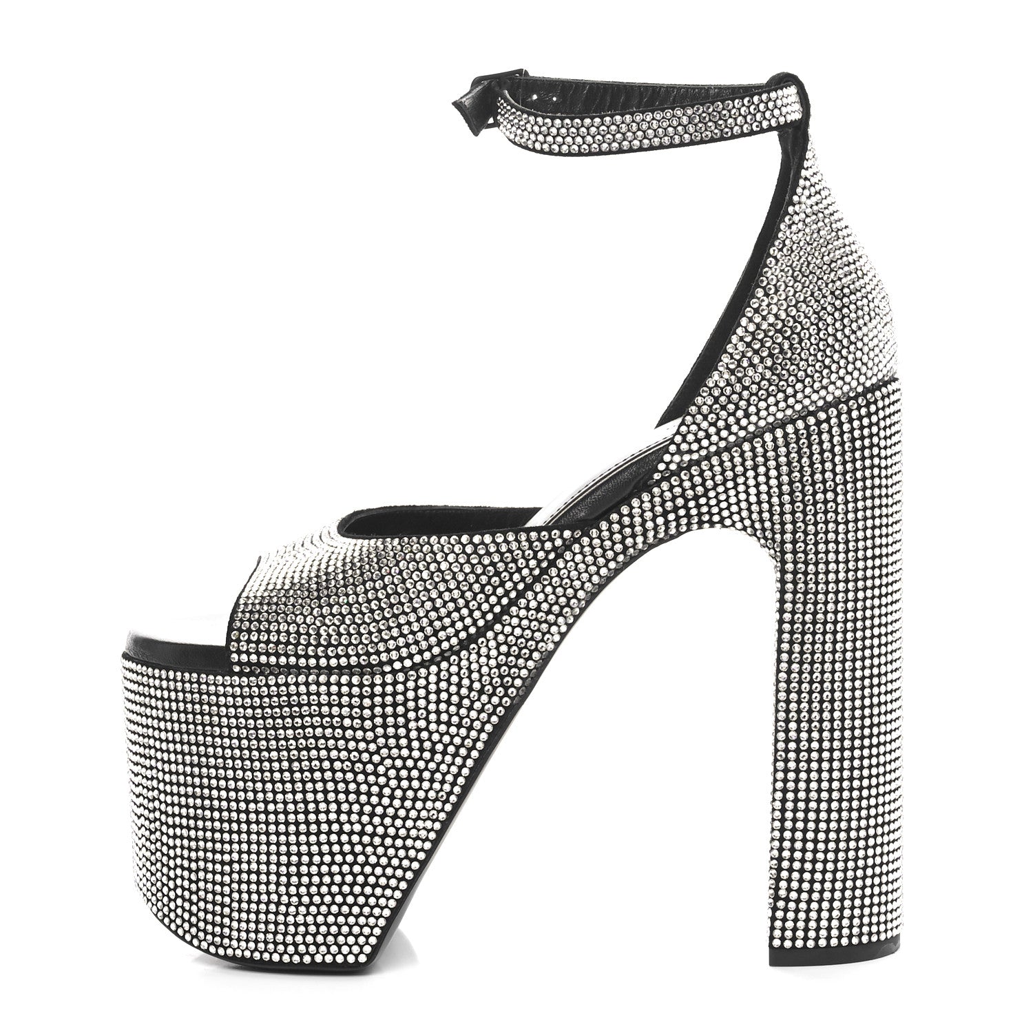 Balenciaga Strass Suede Camden 160mm Platform Pumps 37 Silver 1 of 9