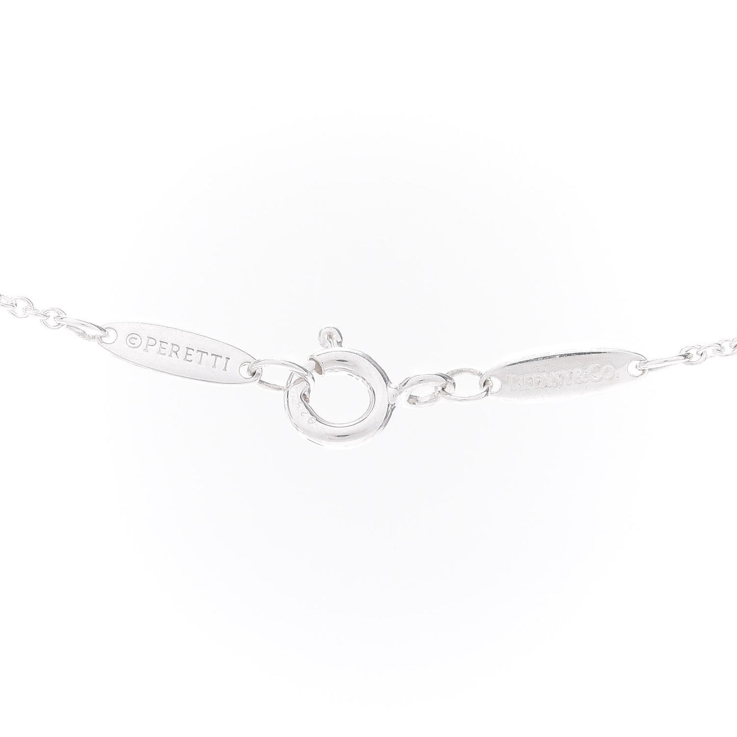 Sterling Silver 16mm Elsa Peretti Open Heart Pendant Necklace