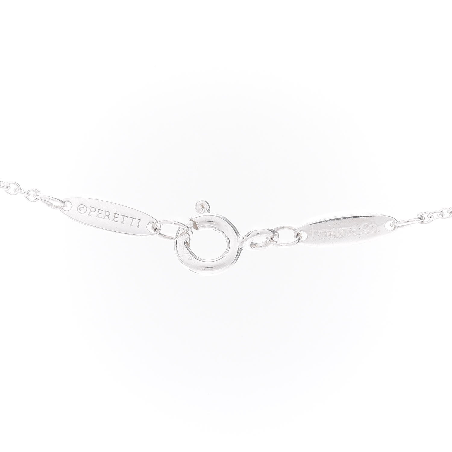 Tiffany Sterling Silver 16mm Elsa Peretti Open Heart Pendant Necklace 4 of 5
