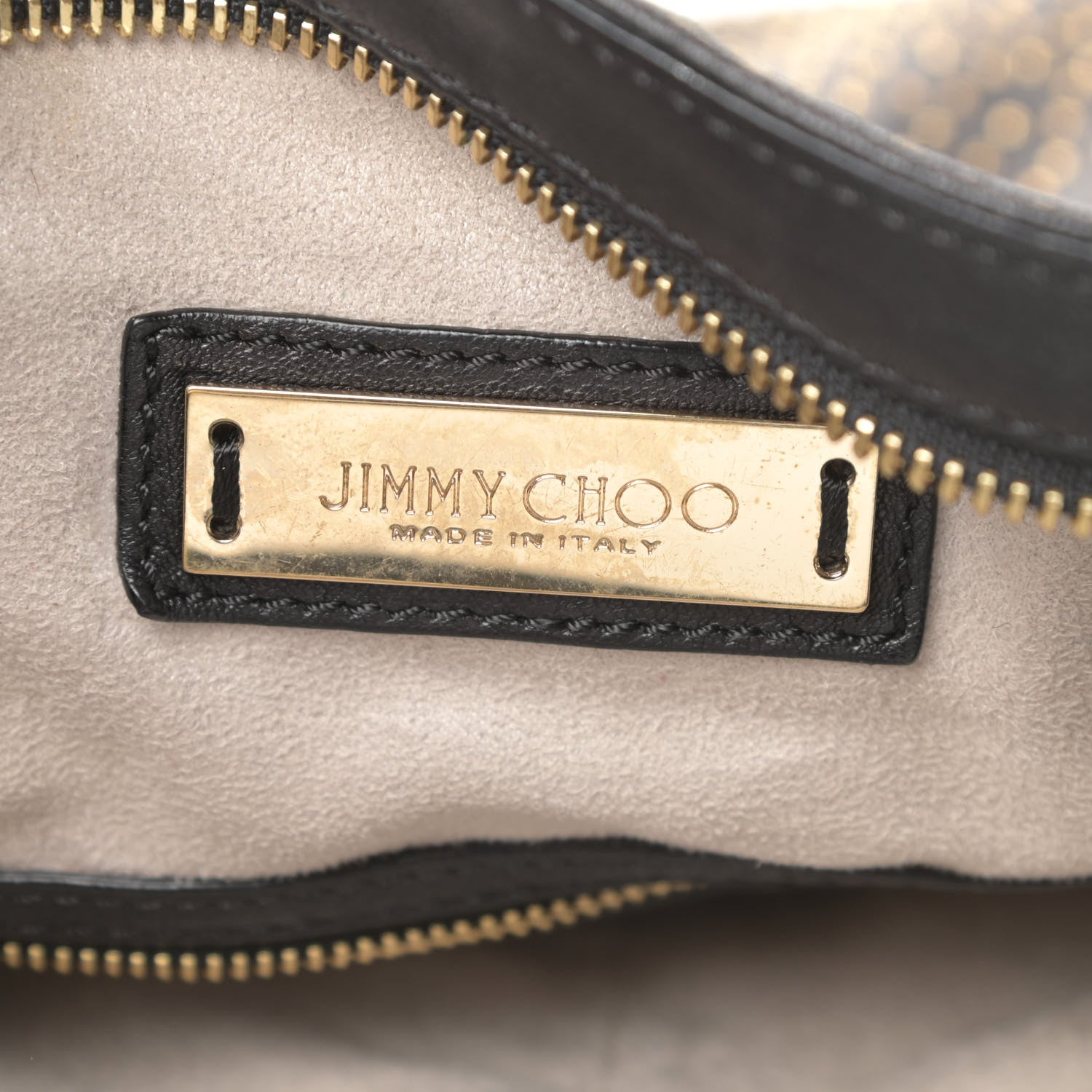 Jimmy Choo Lambskin Zoe Studded Hobo Black 6 of 15