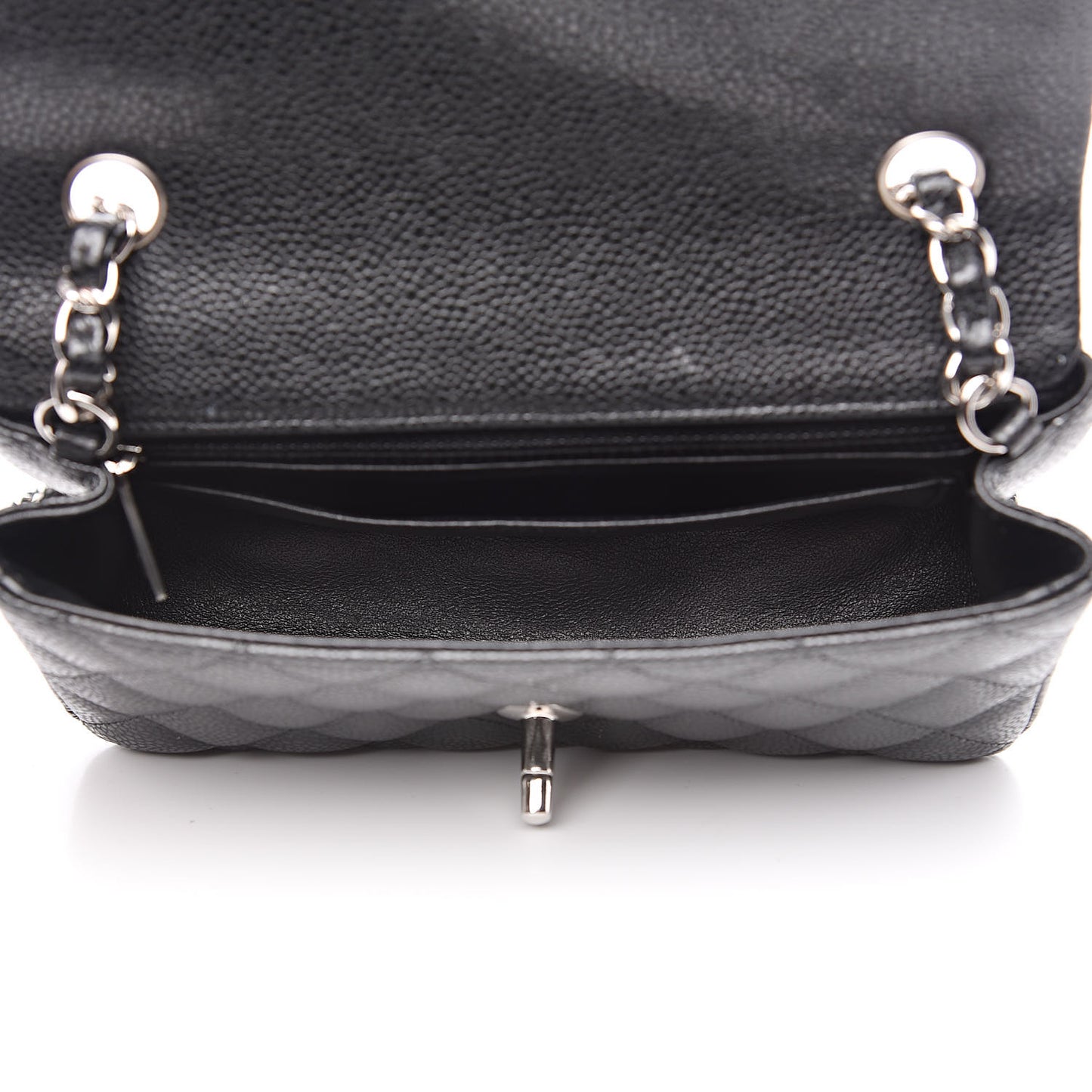 Caviar Quilted Mini Rectangular Flap Black