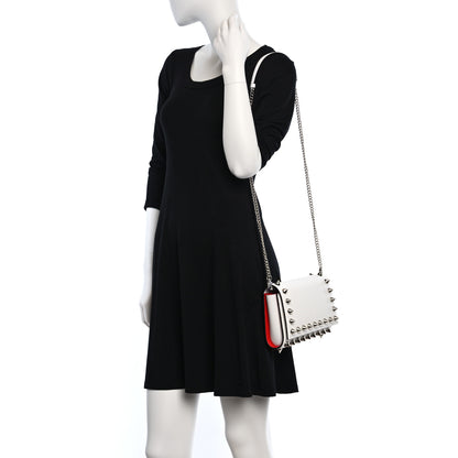 Christian Louboutin Calfskin Empire Maxi Spikes Paloma Clutch White 2 of 16