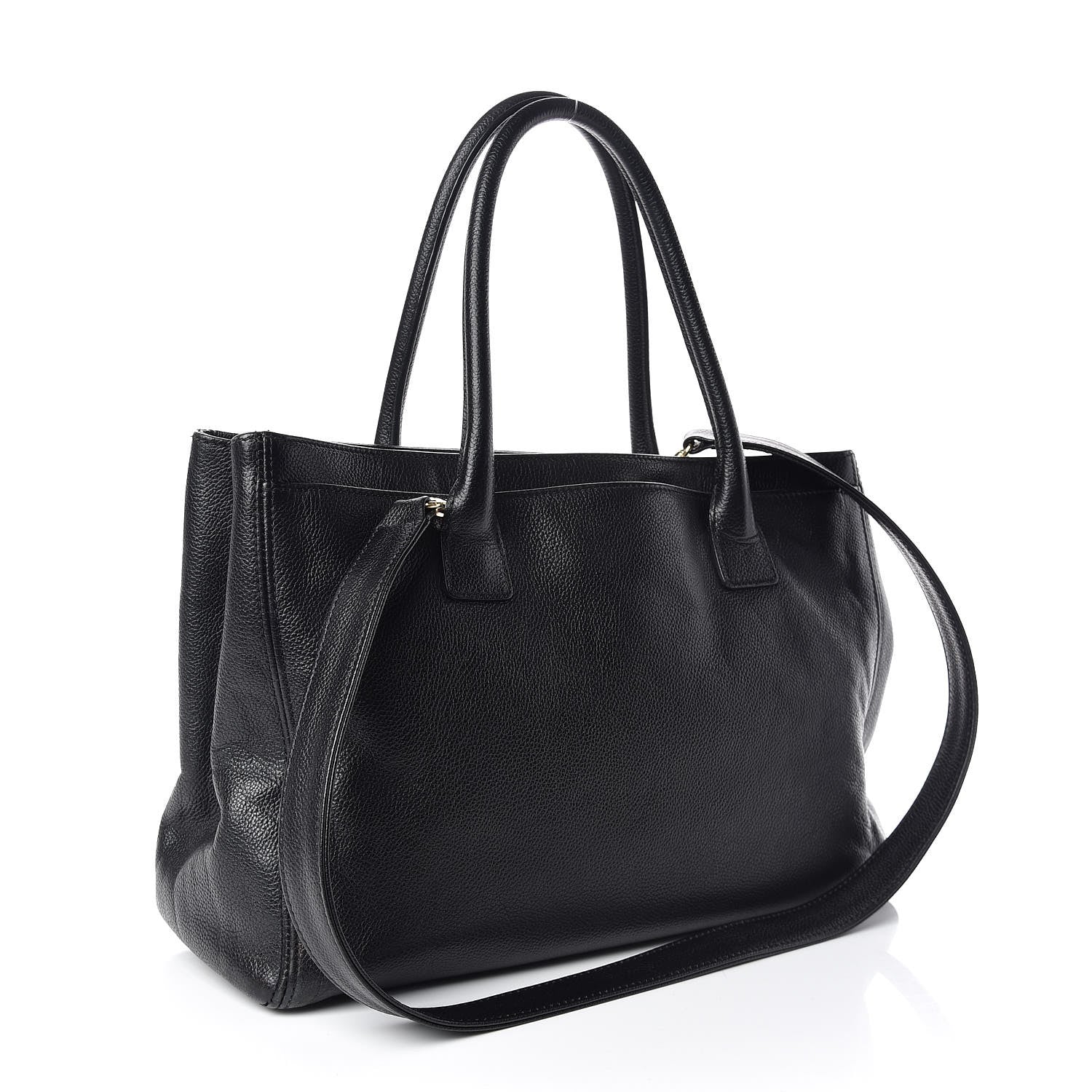 Chanel Calfskin Cerf Shopper Tote Black 3 of 19