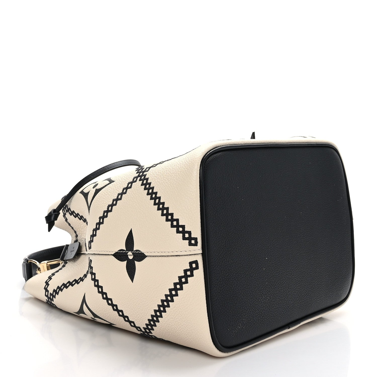 Louis Vuitton Empreinte Monogram Giant Broderies Neonoe MM Cream Black 5 of 11