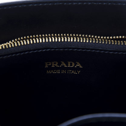 Prada Saffiano Cuir Calfskin Small Monochrome Top Handle Tote Black 8 of 9