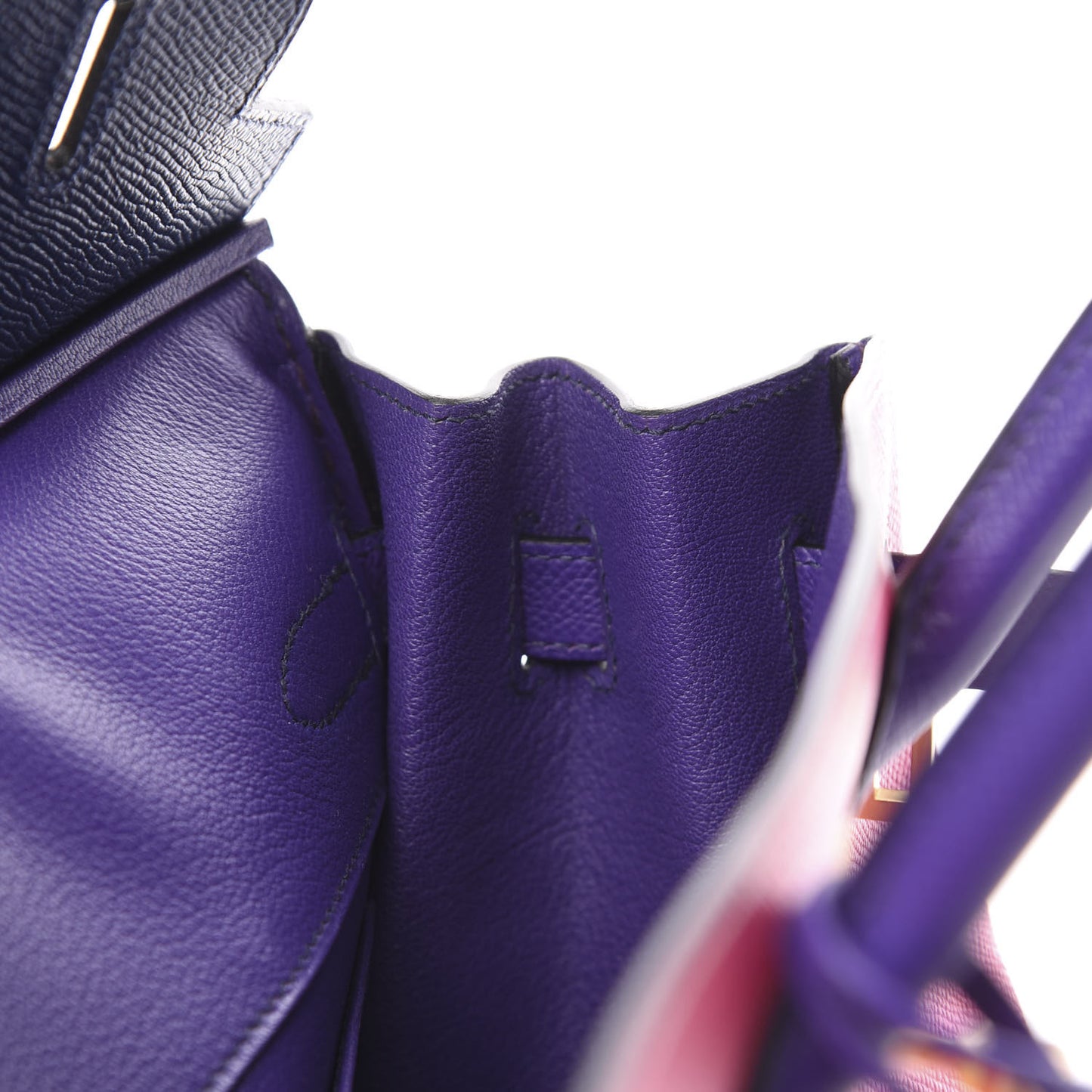 Epsom Horseshoe Birkin 30 Blue Encre Ultraviolet Rose Tyrien