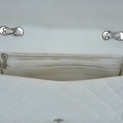 Chanel Caviar Jumbo Flap White 12 of 12
