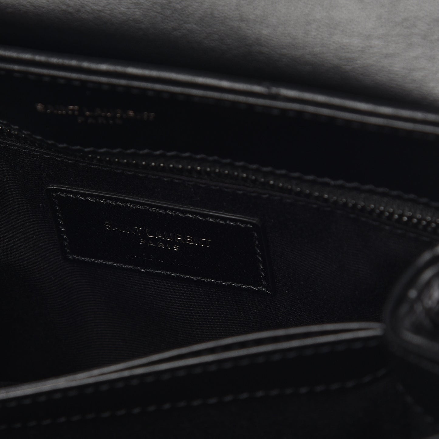 Calfskin Y Quilted Monogram Toy Loulou Crossbody Bag Black