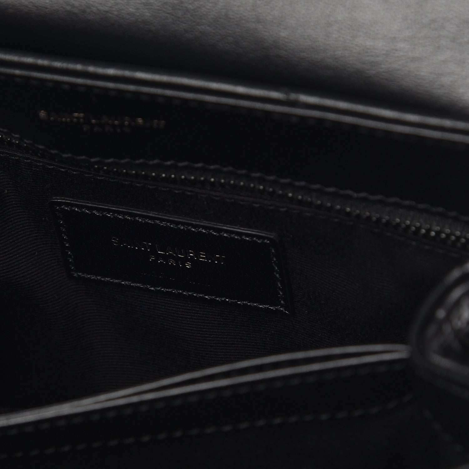 Saint Laurent Calfskin Y Quilted Monogram Toy Loulou Crossbody Bag Black 7 of 12