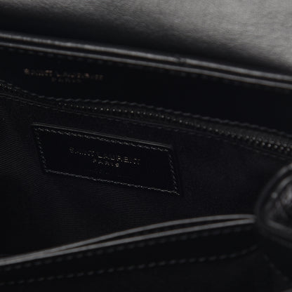 Saint Laurent Calfskin Y Quilted Monogram Toy Loulou Crossbody Bag Black 7 of 12