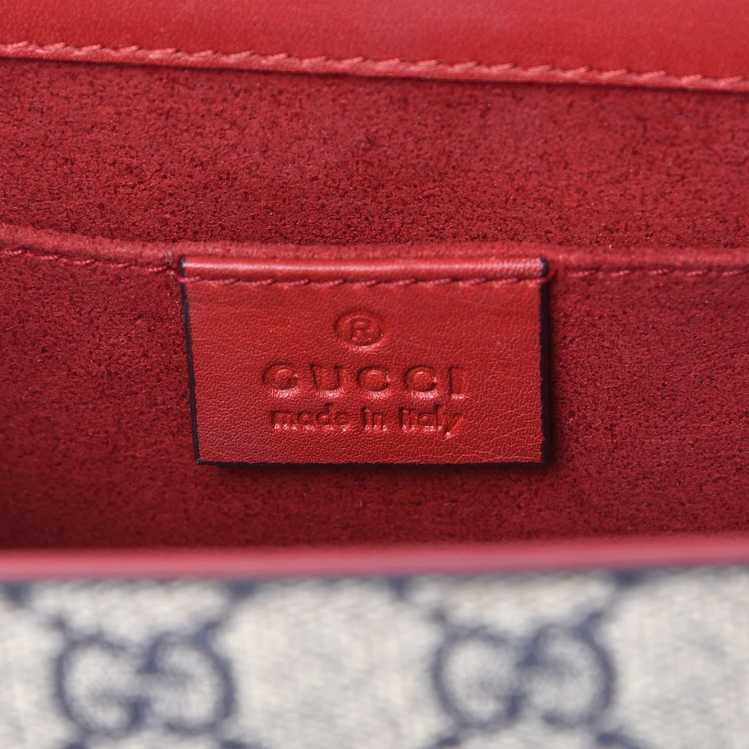 Gucci GG Supreme Monogram Moon Calfskin Small Padlock Shoulder Bag Beige Blue Hibiscus Red Mystic White 6 of 16
