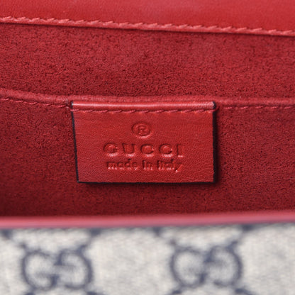 Gucci GG Supreme Monogram Moon Calfskin Small Padlock Shoulder Bag Beige Blue Hibiscus Red Mystic White 6 of 16