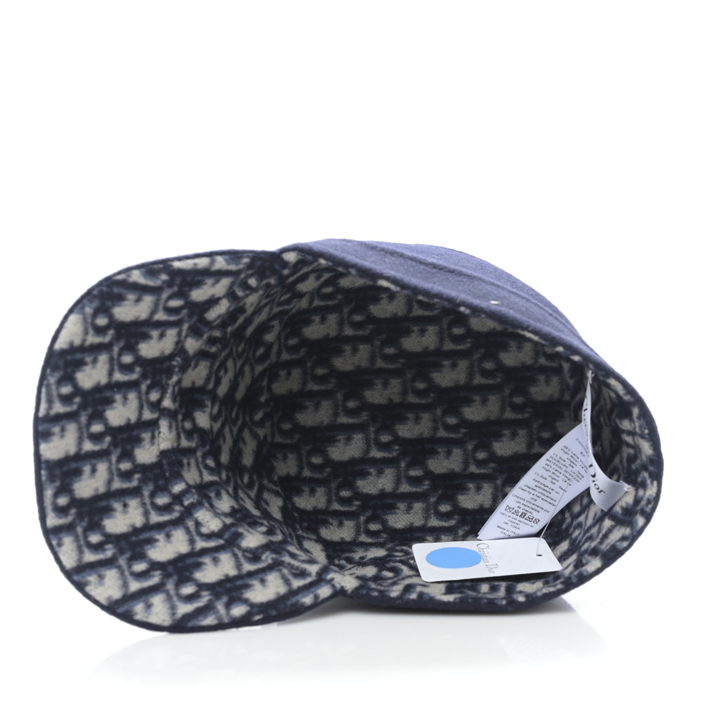Wool Oblique Reversible Chic Cap 57 Blue