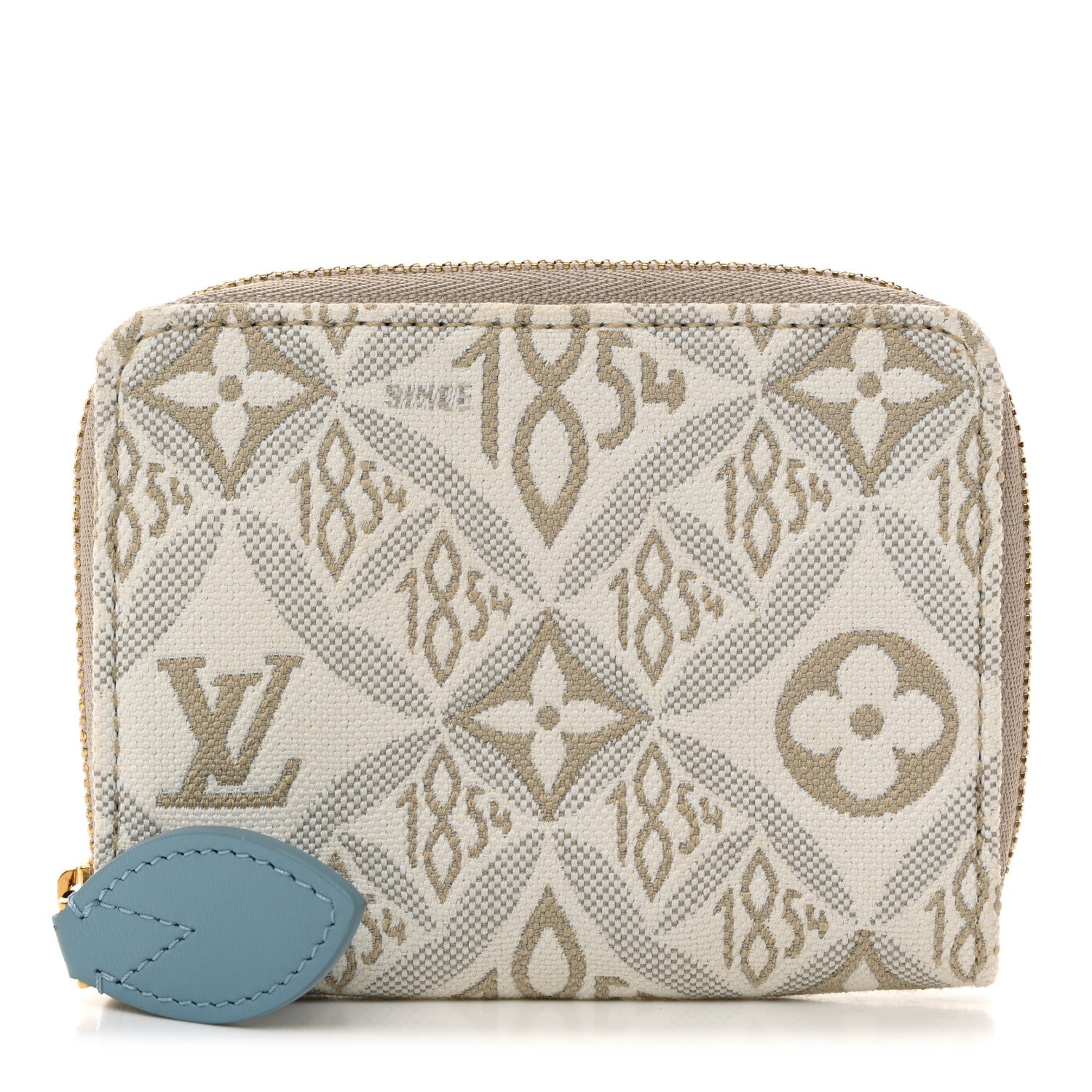 Louis Vuitton LOUIS VUITTON Jacquard Since 1854 Zippy Coin Purse Blue 1 of 8