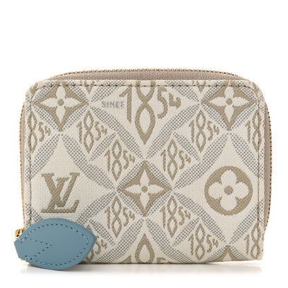 Louis Vuitton LOUIS VUITTON Jacquard Since 1854 Zippy Coin Purse Blue 1 of 8