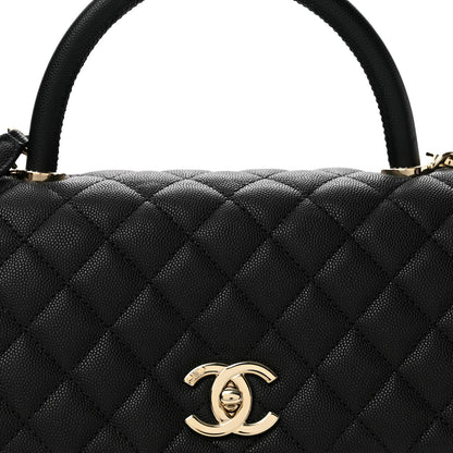 Chanel Caviar Quilted Small Coco Handle Flap Black 8 of 11