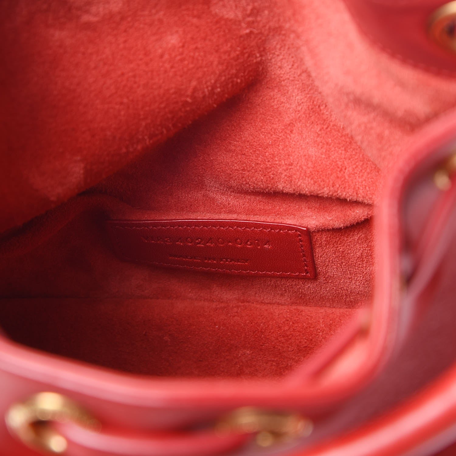 Saint Laurent Calfskin Small Emmanuelle Bucket Bag Vermillion 7 of 8