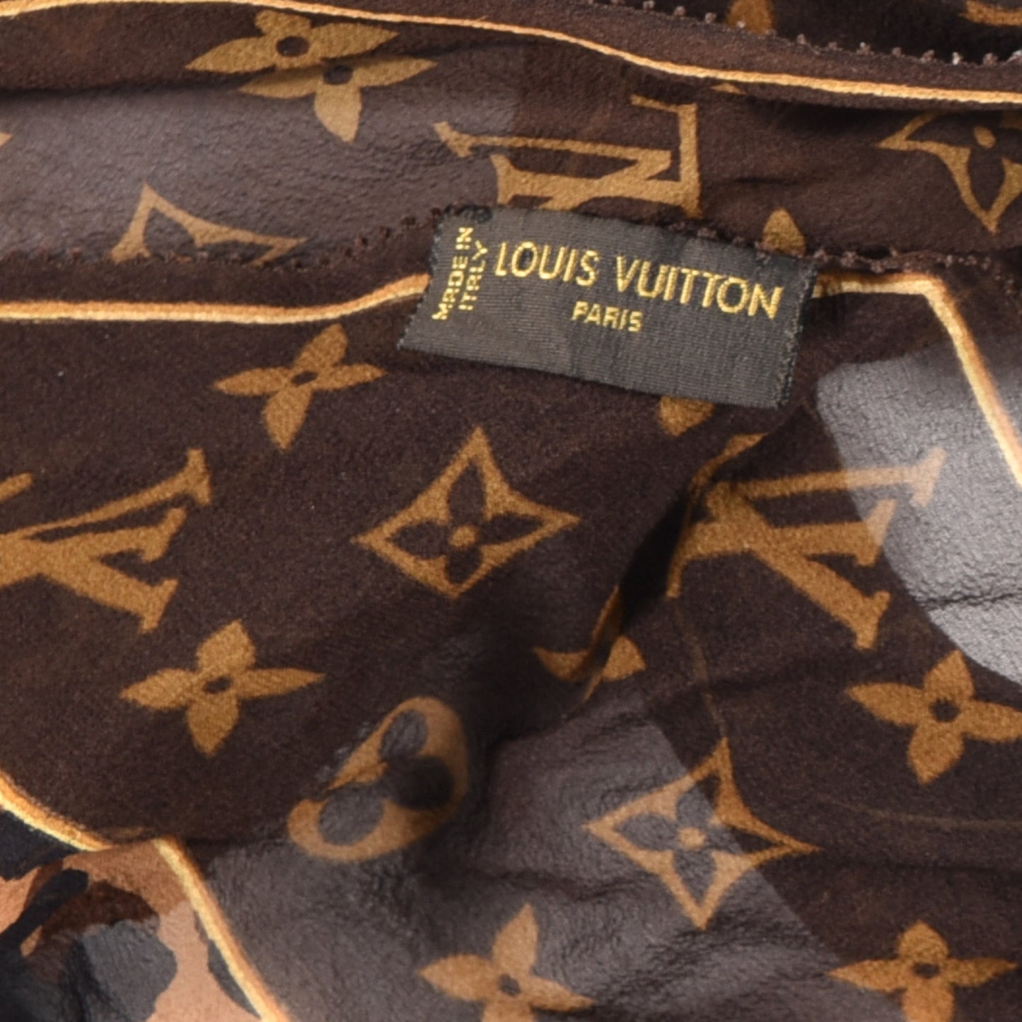 Silk Crepe Leopard Monogram Scarf