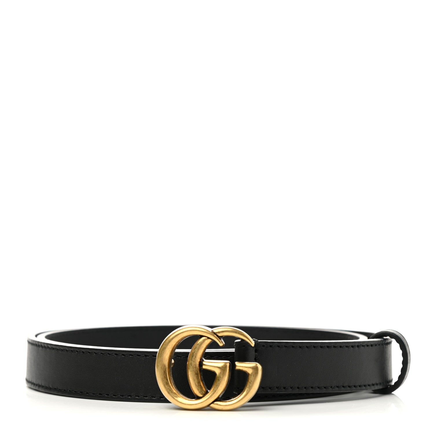 Gucci Calfskin Double G 20mm Belt 85 34 Black 1 of 4