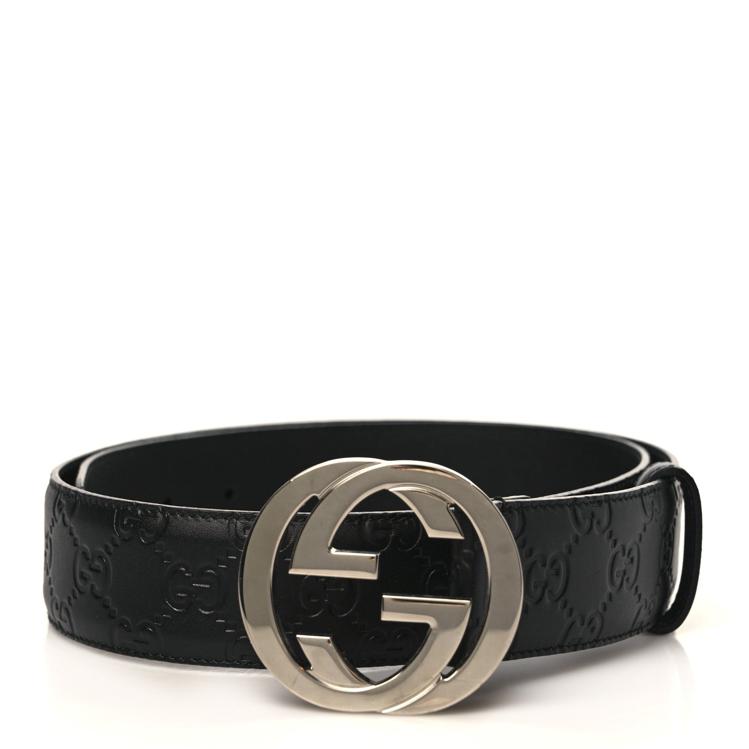 Gucci Guccissima Signature Interlocking G 40mm Belt 90 36 Black 1 of 4