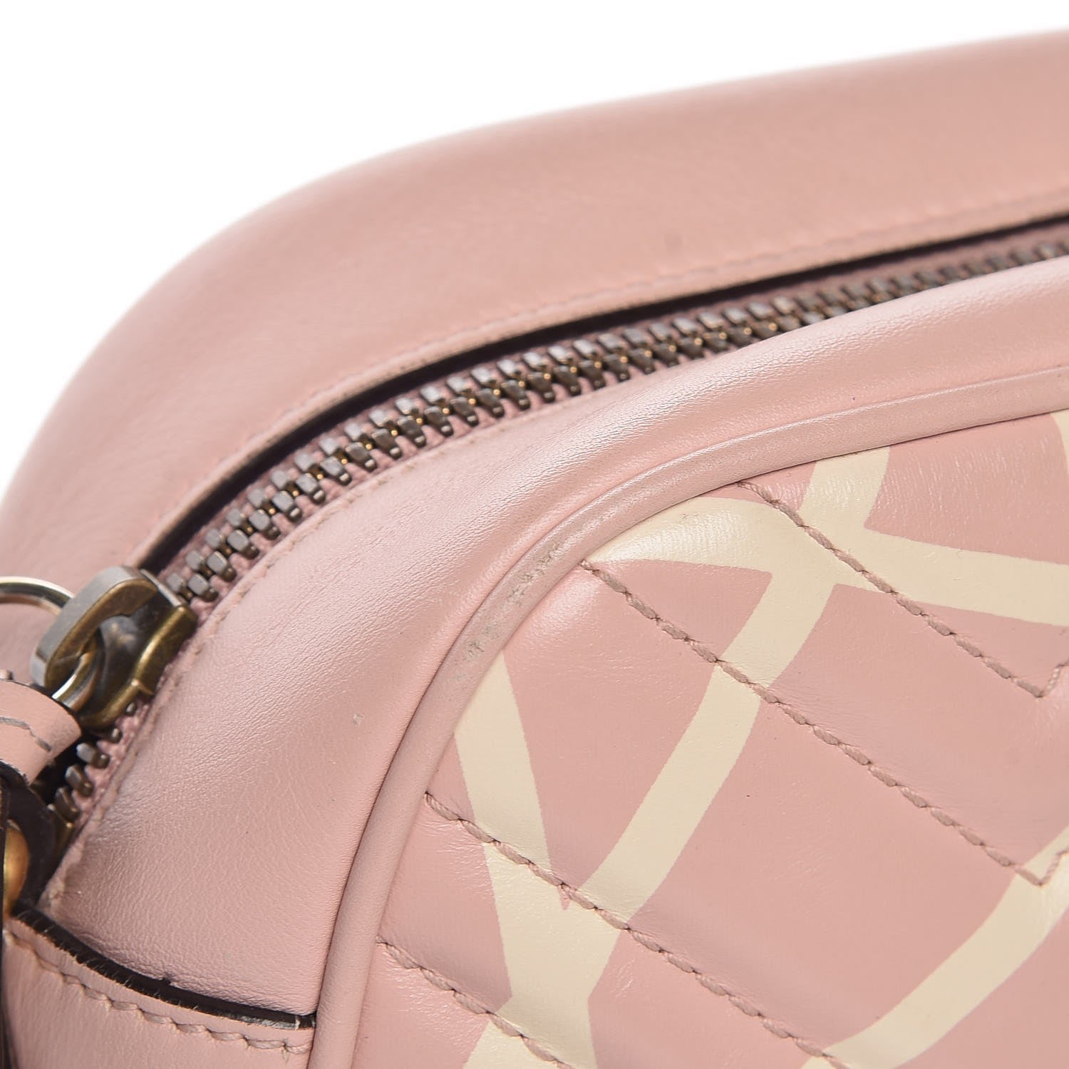 Gucci Calfskin Matelasse GucciGhost Small GG Marmont Chain Shoulder Bag Perfect Pink Rosa Ivory 10 of 14
