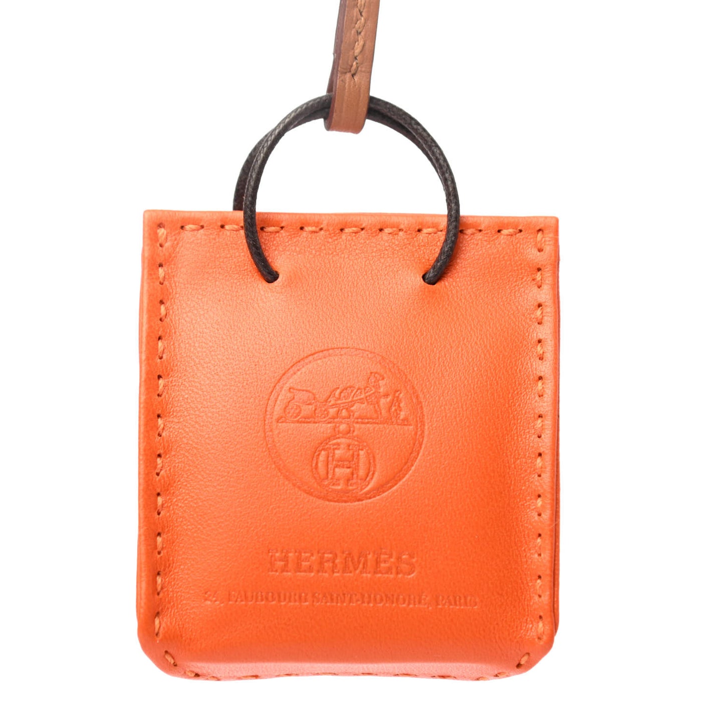 Milo Lambskin Swift Shopping Bag Charm Feu Gold