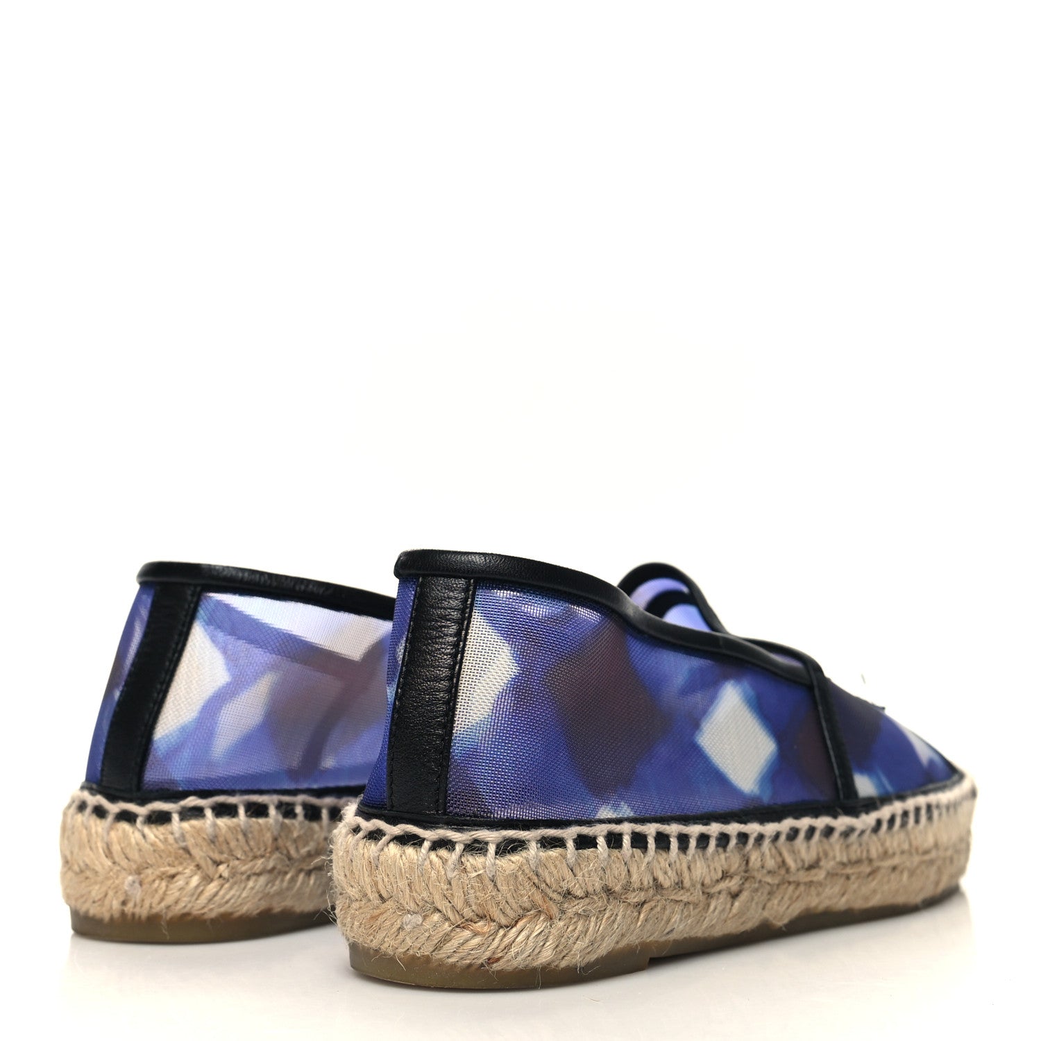 Chanel Mesh Grosgrain CC Espadrilles 35 Purple Black 4 of 8