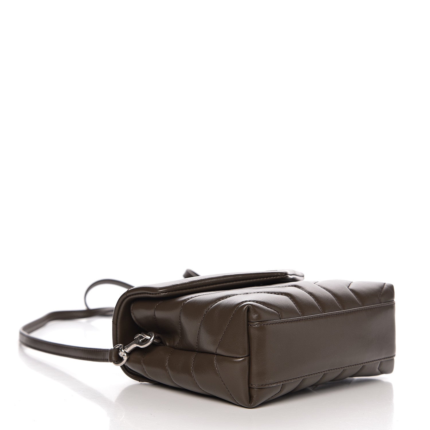 Saint Laurent Calfskin Y Quilted Monogram Toy Loulou Crossbody Bag Faggio 3 of 10