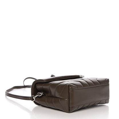Saint Laurent Calfskin Y Quilted Monogram Toy Loulou Crossbody Bag Faggio 3 of 10