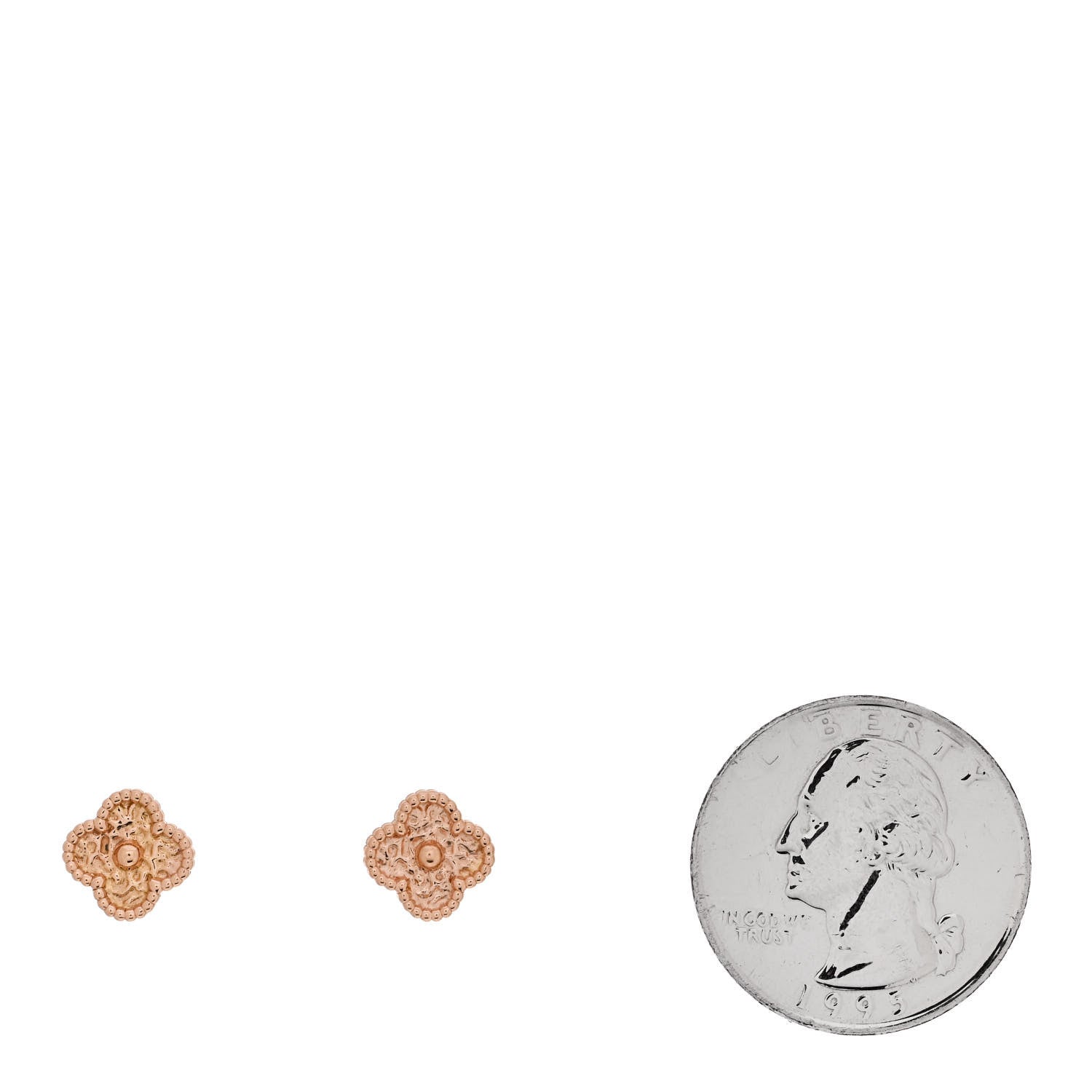 Van Cleef & Arpels 18K Rose Gold Sweet Alhambra Earrings 2 of 5