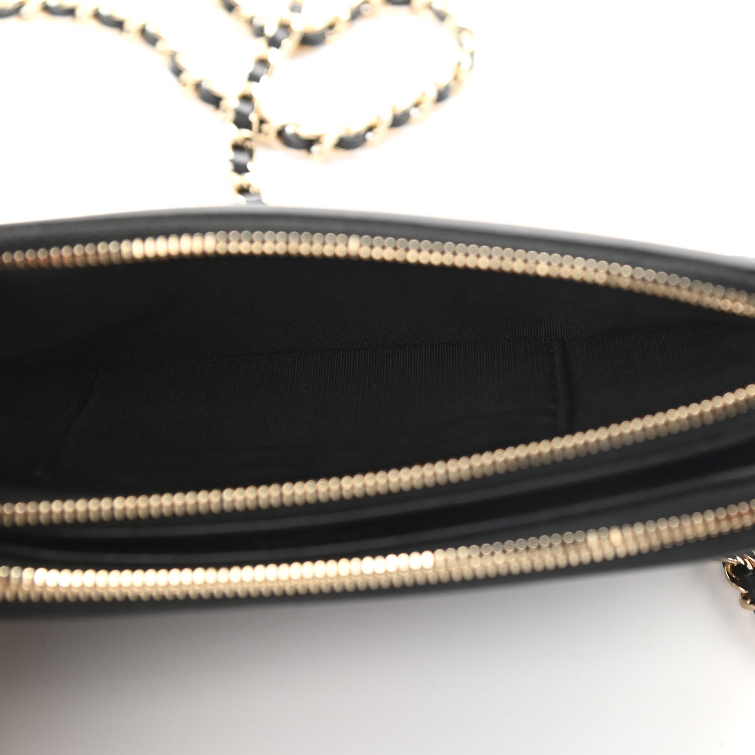 Chanel Caviar Quilted CC Filigree Clutch With Chain Black 5 of 12