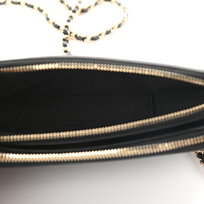 Chanel Caviar Quilted CC Filigree Clutch With Chain Black 5 of 12