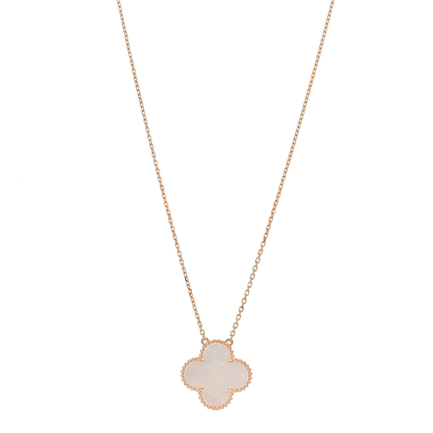 18K Rose Gold Mother of Pearl "Edition Ginza" Magic Alhambra Pendant Necklace