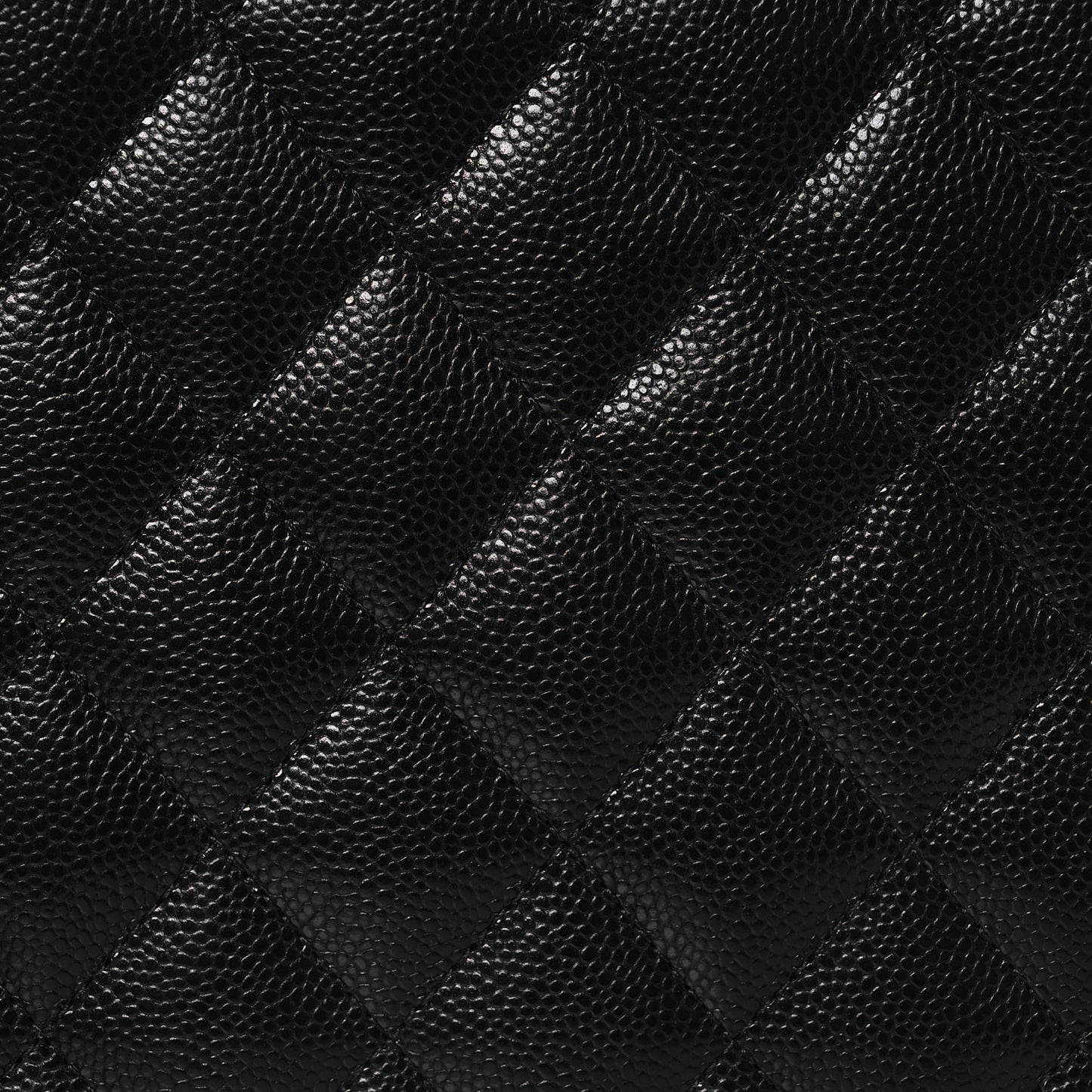 Caviar Quilted Zipped Travel Pouch Black